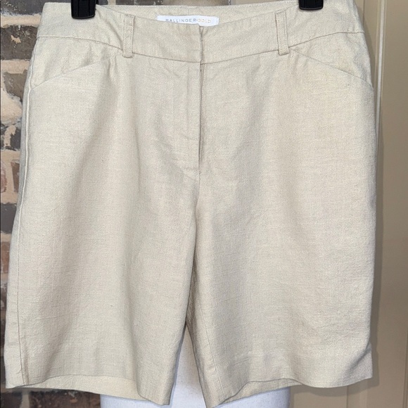 Ballinger Gold Cream with Metallic Thread Bermuda Shorts 9”Inseam Retro Chic - Picture 1 of 9